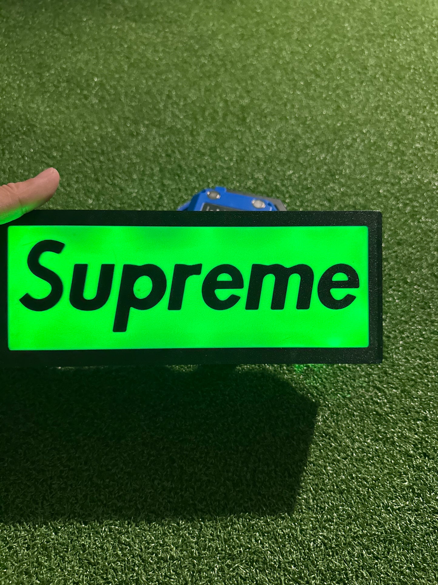 Custom 3D Print Light Box - Supreme Box Logo