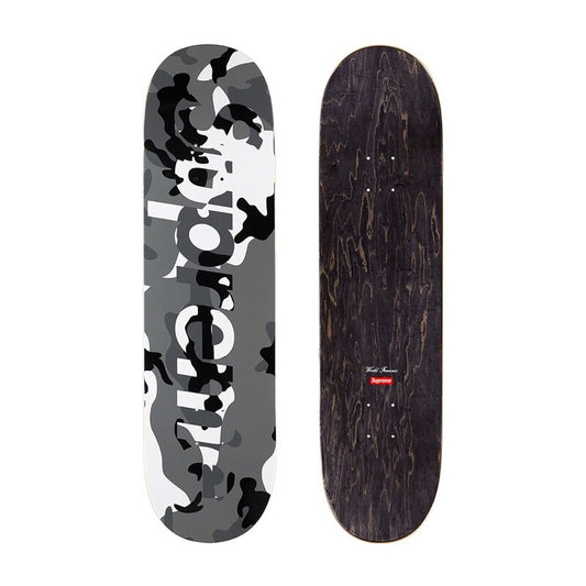 Supreme Grey Camo Logo Skateboard Deck