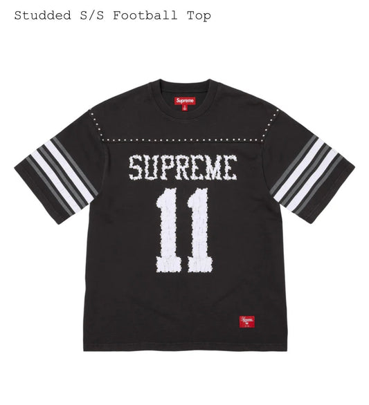 Supreme Studded S/S Football Top Black