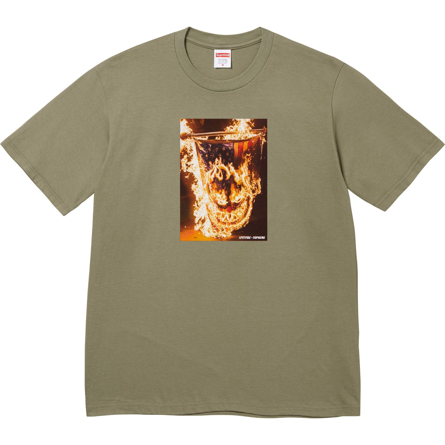 Supreme Spitfire Flag Olive Tee