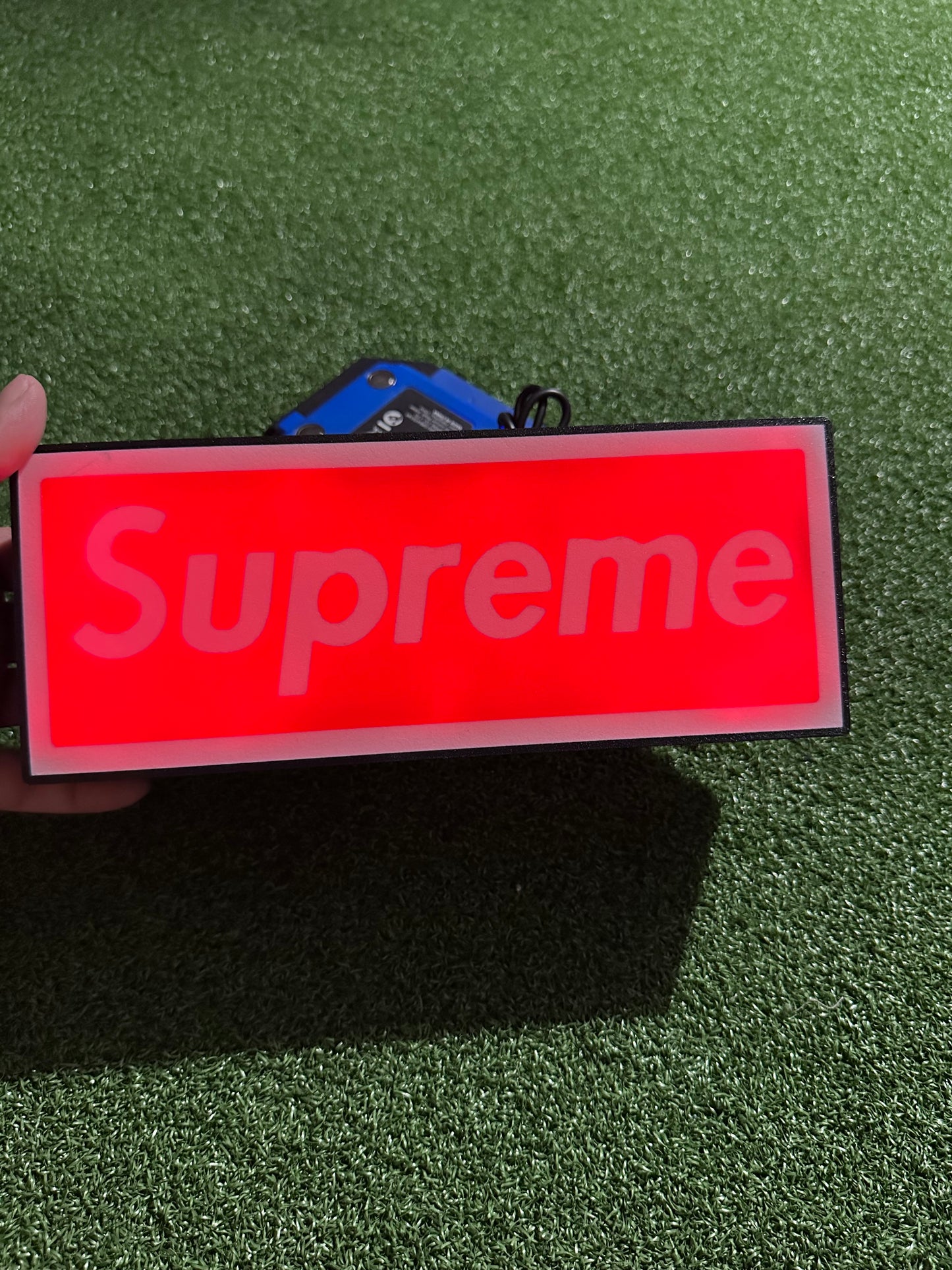Custom 3D Print Light Box - Supreme Box Logo