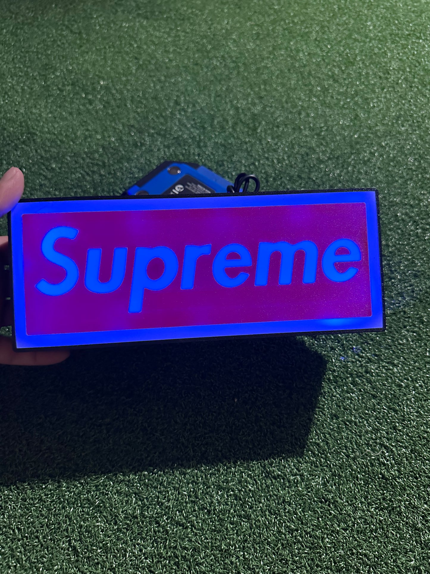 Custom 3D Print Light Box - Supreme Box Logo
