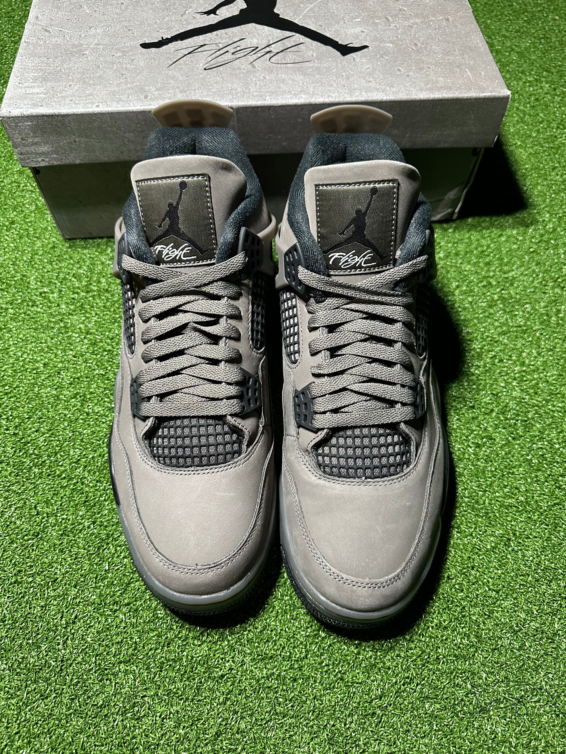 Air Jordan 4 Retro Cave Stone authentic sneakers front view