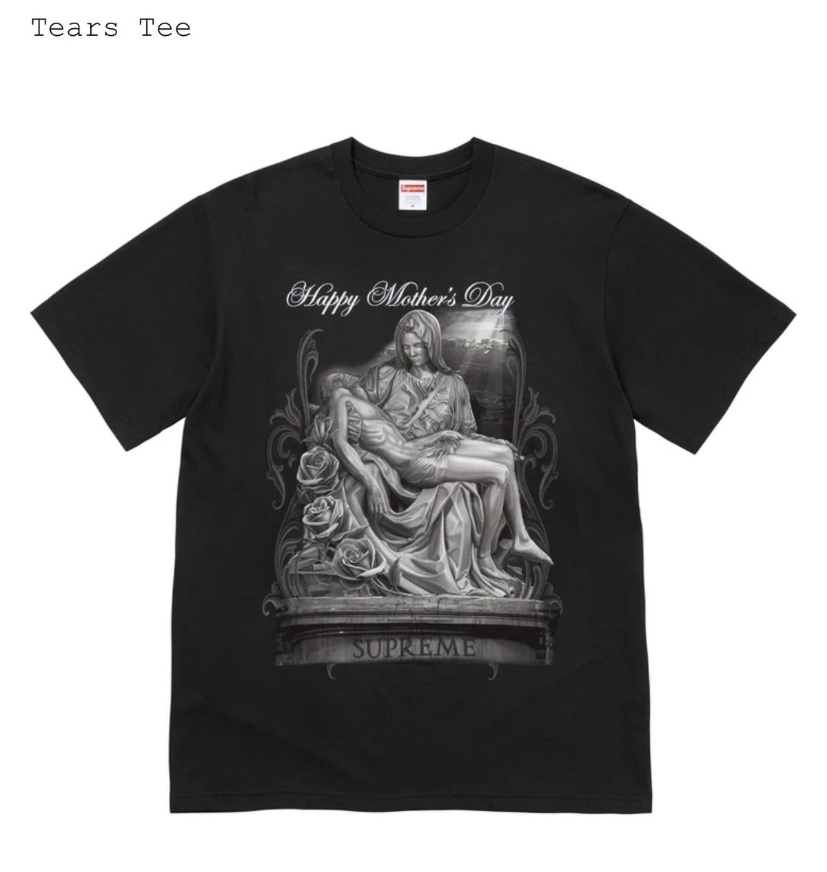 Supreme Tears Black Tee FW26
