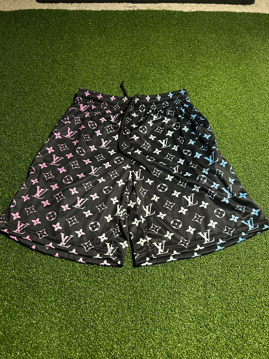 Black LV Mesh Shorts
