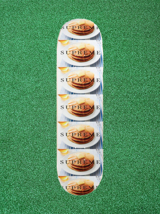 Supreme Pancakes Skateboard Deck Multicolor – Limited Edition Breakfast Graphic Streetwear Art Deck