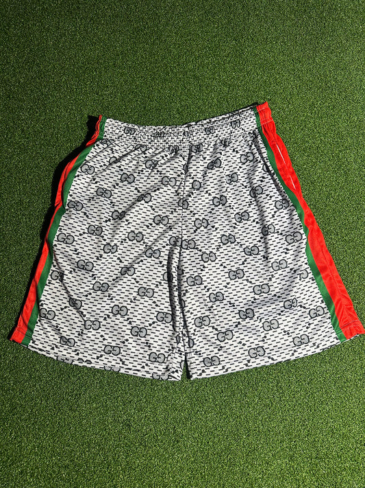Luxury-Inspired Streetwear Athletic Shorts Custom Gucci Mesh Shorts (S–3XL)
