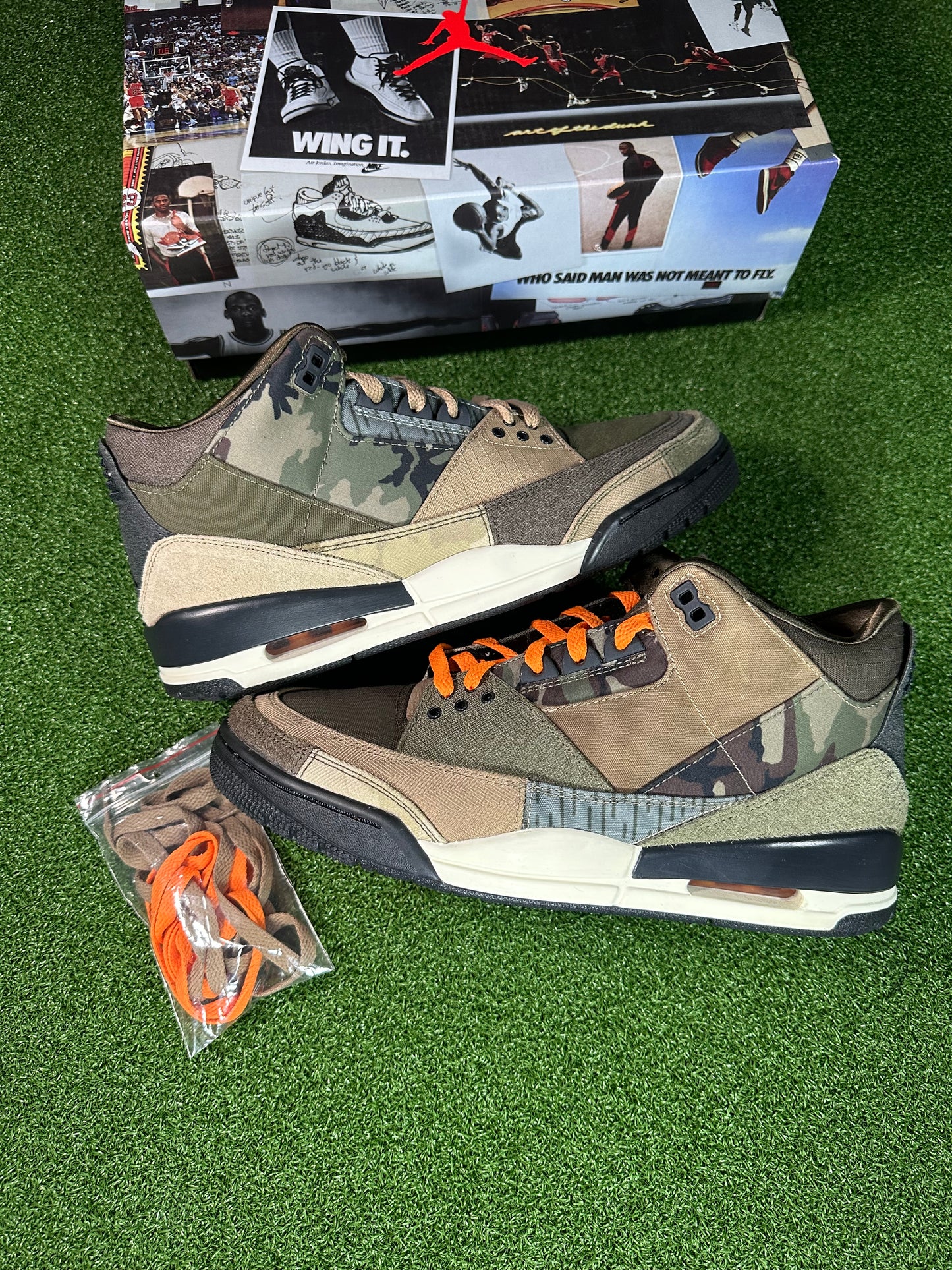 Jordan 3 Retro Patchwork Camo LIKE NEW