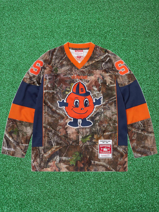 Supreme Mitchell & Ness NCAA Hockey Jersey Woodland Camo