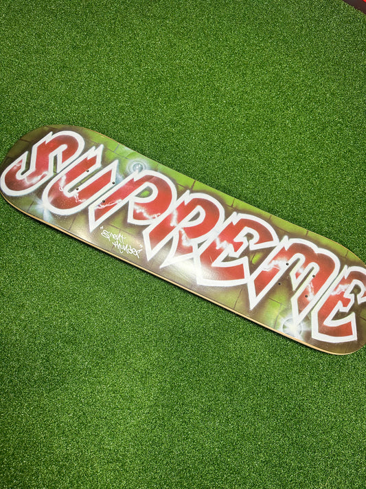 Supreme Lee Quinones Lee Logo Skateboard Deck Red USED