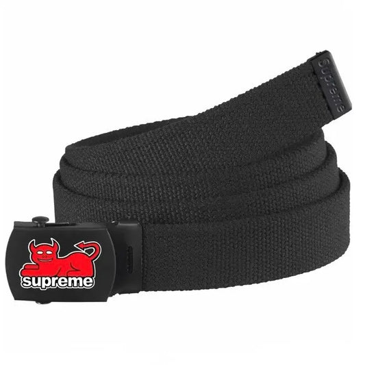 Cinturón de cincha negro para máquina de juguetes Supreme