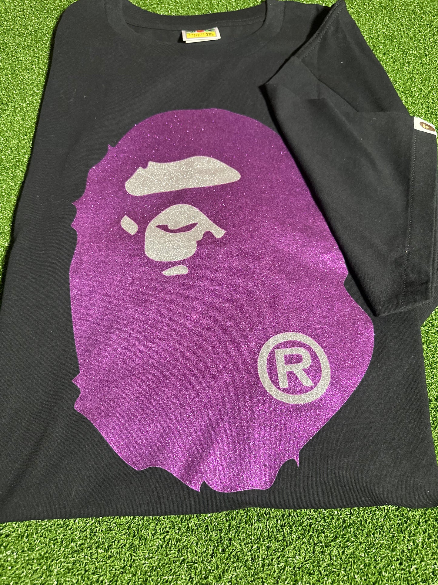 Bape Big Head Glitter Tee