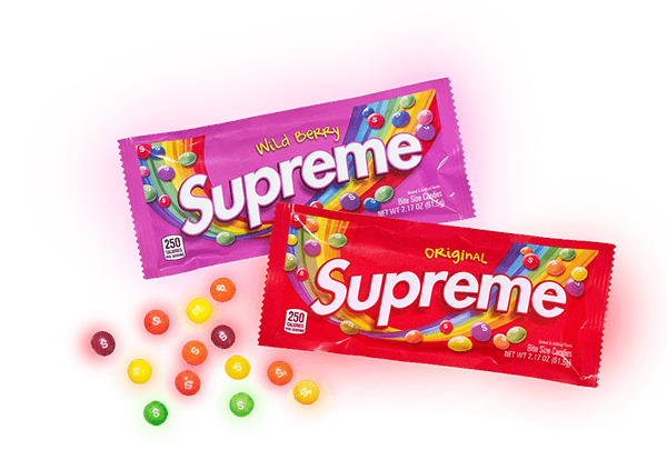 Supreme Skittles Set (Not Fit For Human Consumption) Red and Purple