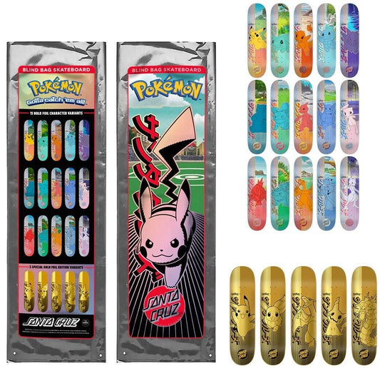 Pokemon Santa Cruz Skateboard Deck Blind Bag