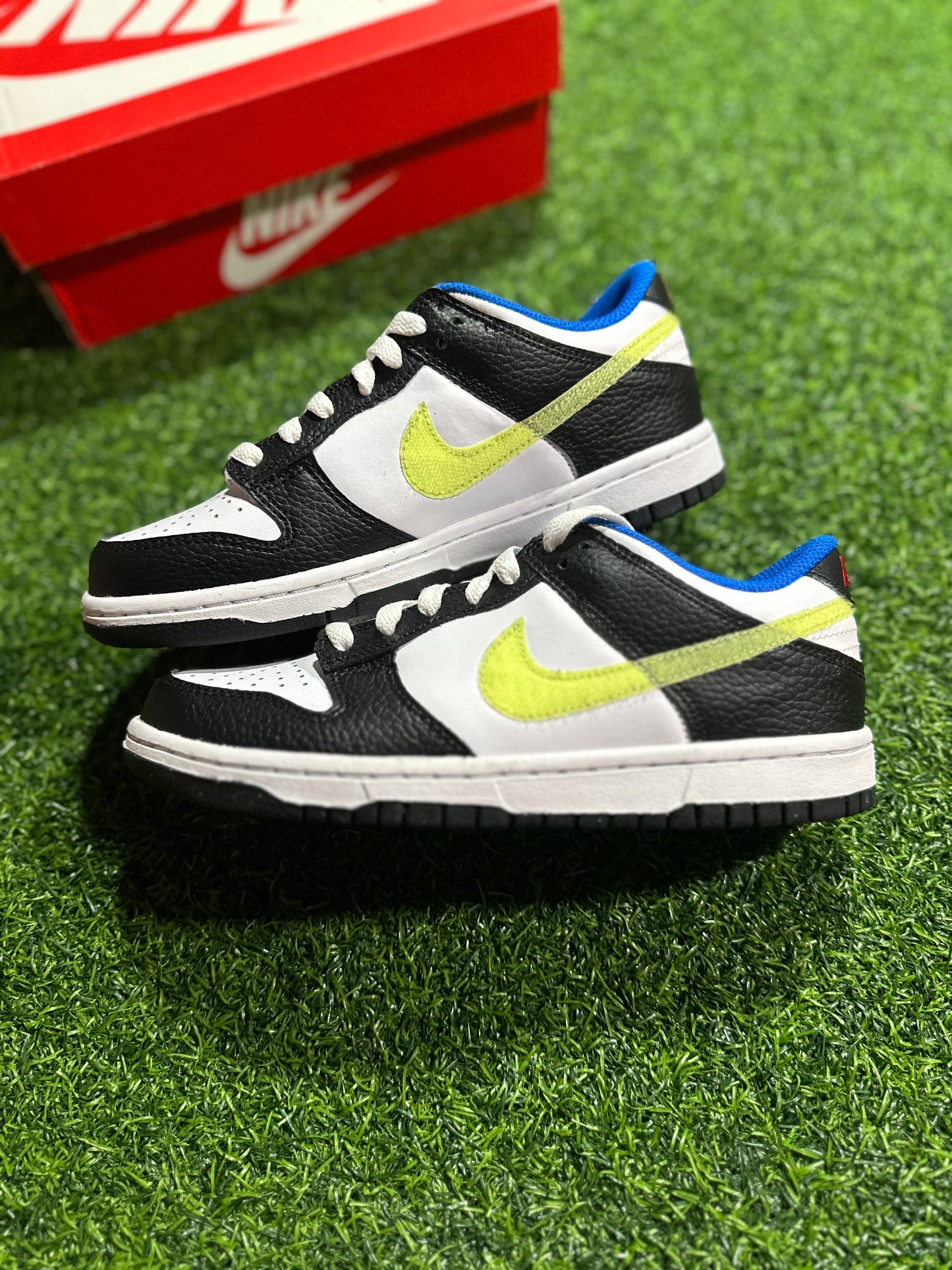 Nike Dunk Low - Signal Blue Lemon Twist (Escuela primaria)