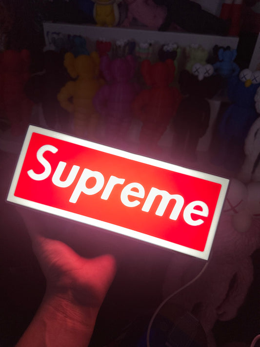 Custom 3D Print Light Box - Supreme Box Logo