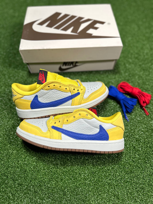 Jordan 1 Retro Low OG SP - Travis Scott Canary (Preescolar)