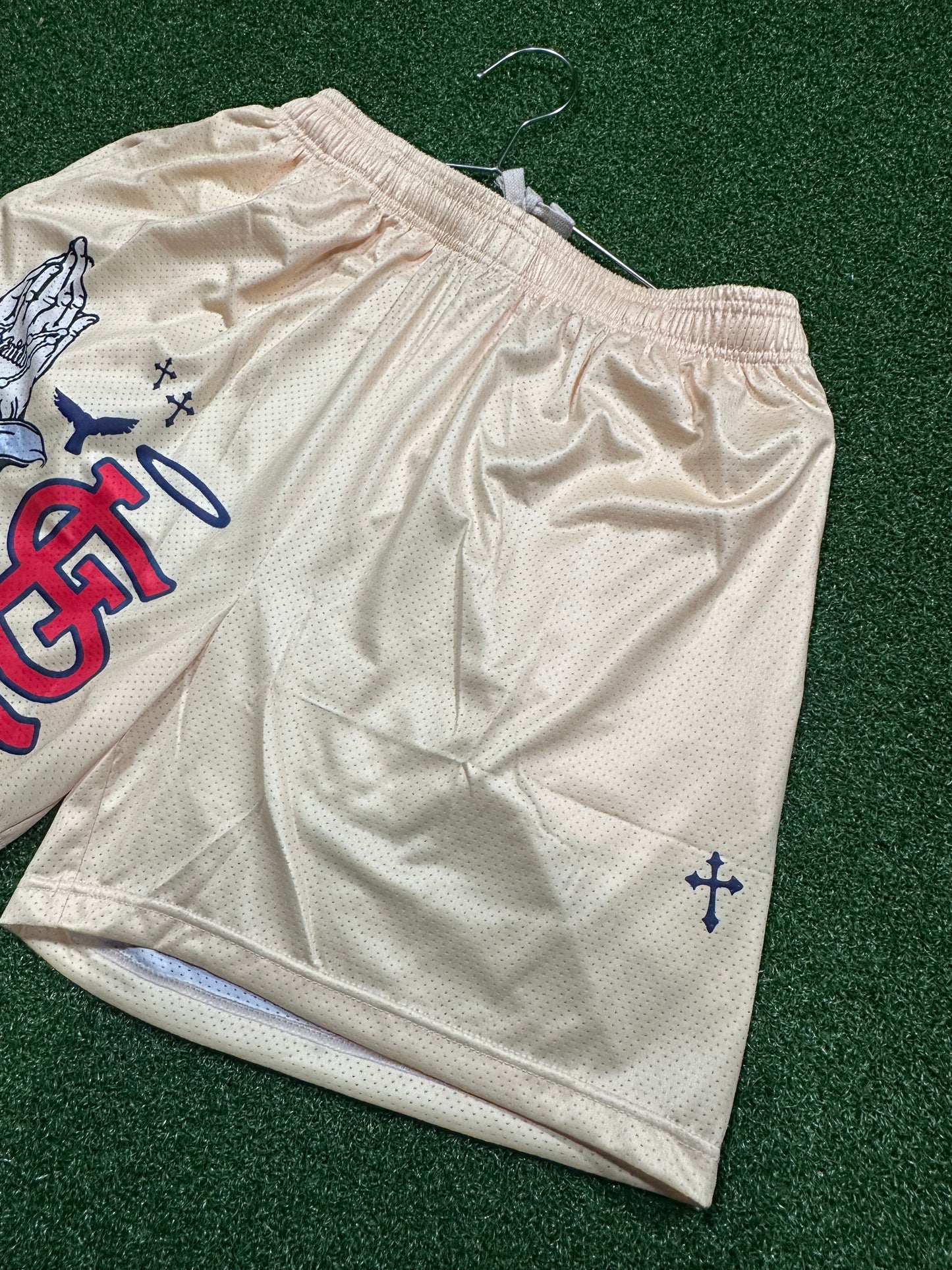 Pantalones cortos de béisbol personalizados - Crema St. Louis Cardinals