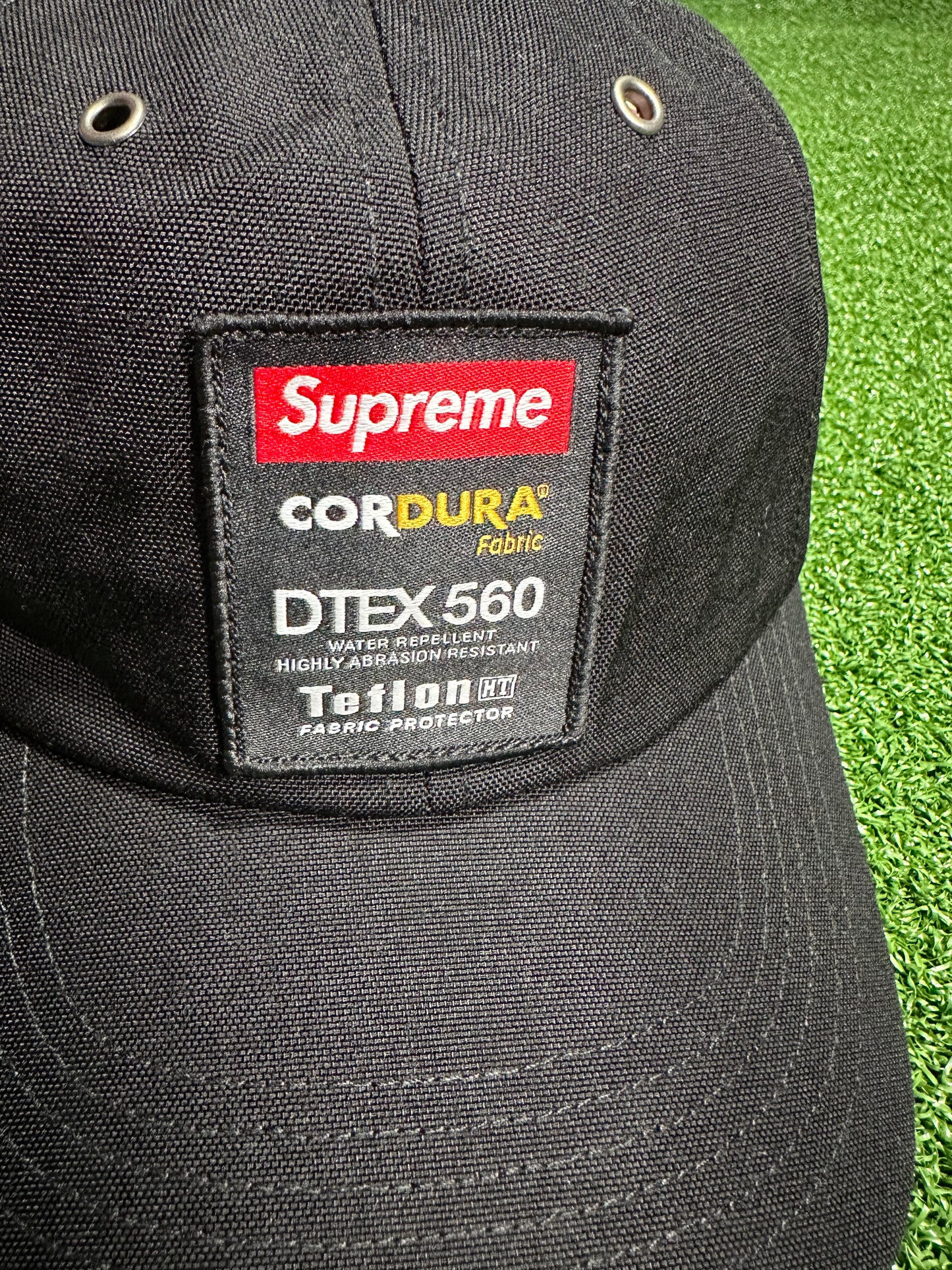 Supreme Cordura Teflon Label 6-Panel Black