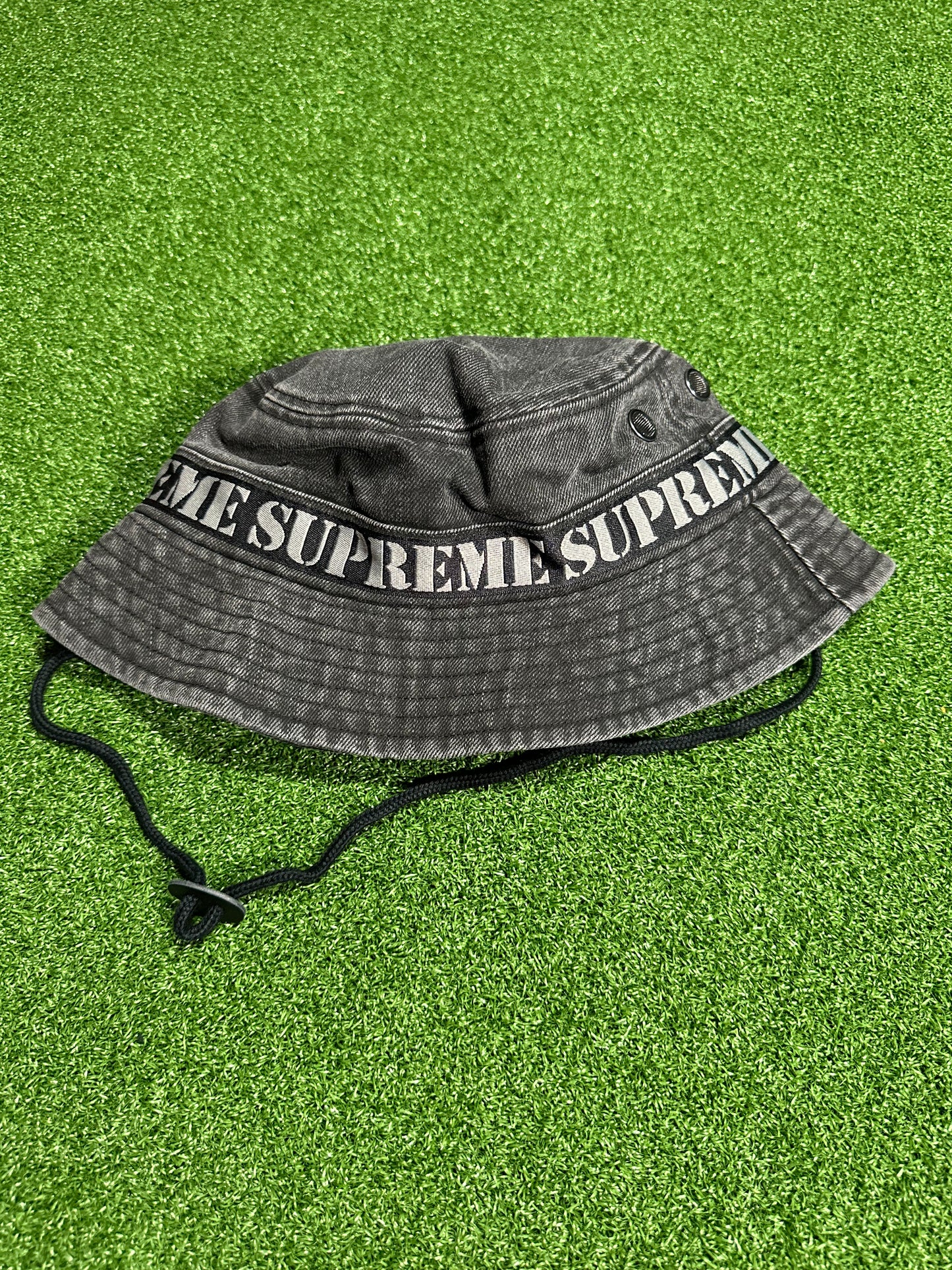 Supreme Stencil Webbing Boonie Black