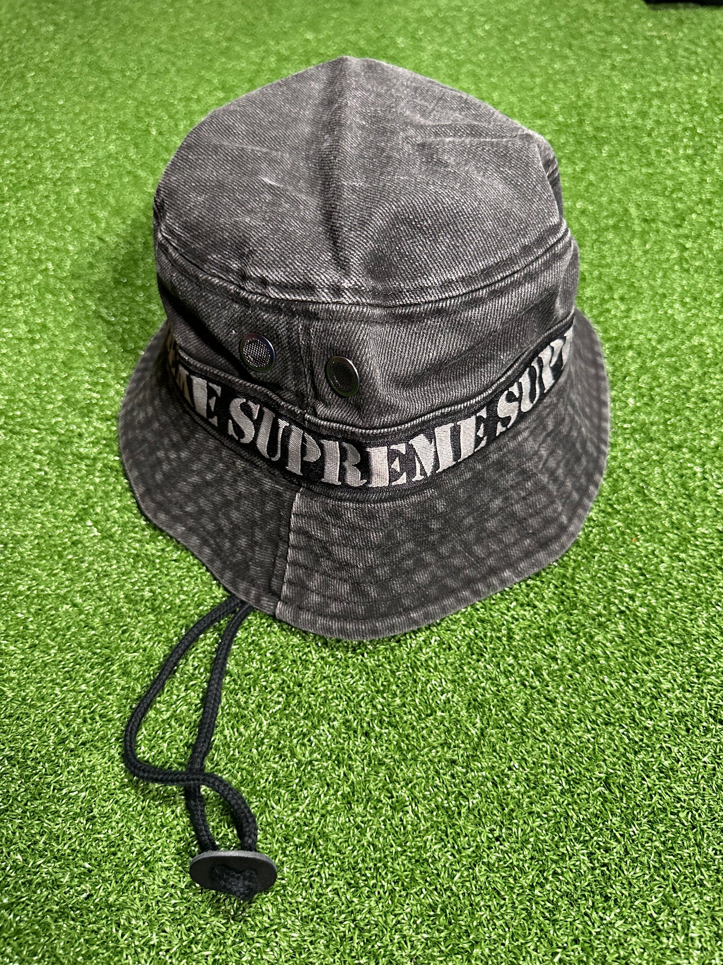 Supreme Stencil Webbing Boonie Black