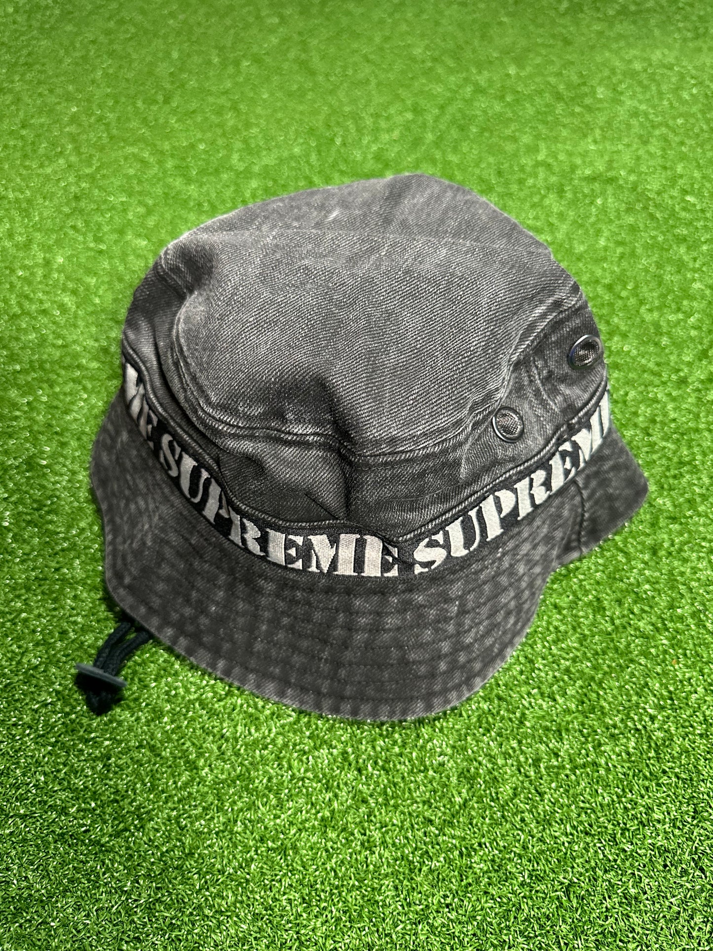 Supreme Stencil Webbing Boonie Black