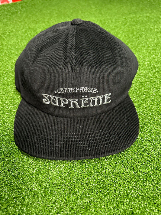 Supreme Champagne Corduroy 5-Panel Black