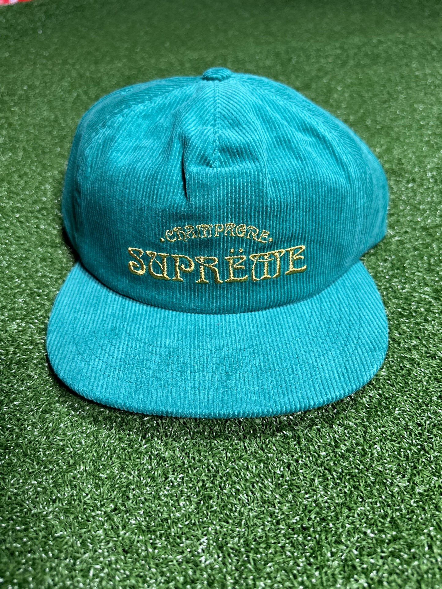 Supreme Champagne Corduroy 5-Panel Green