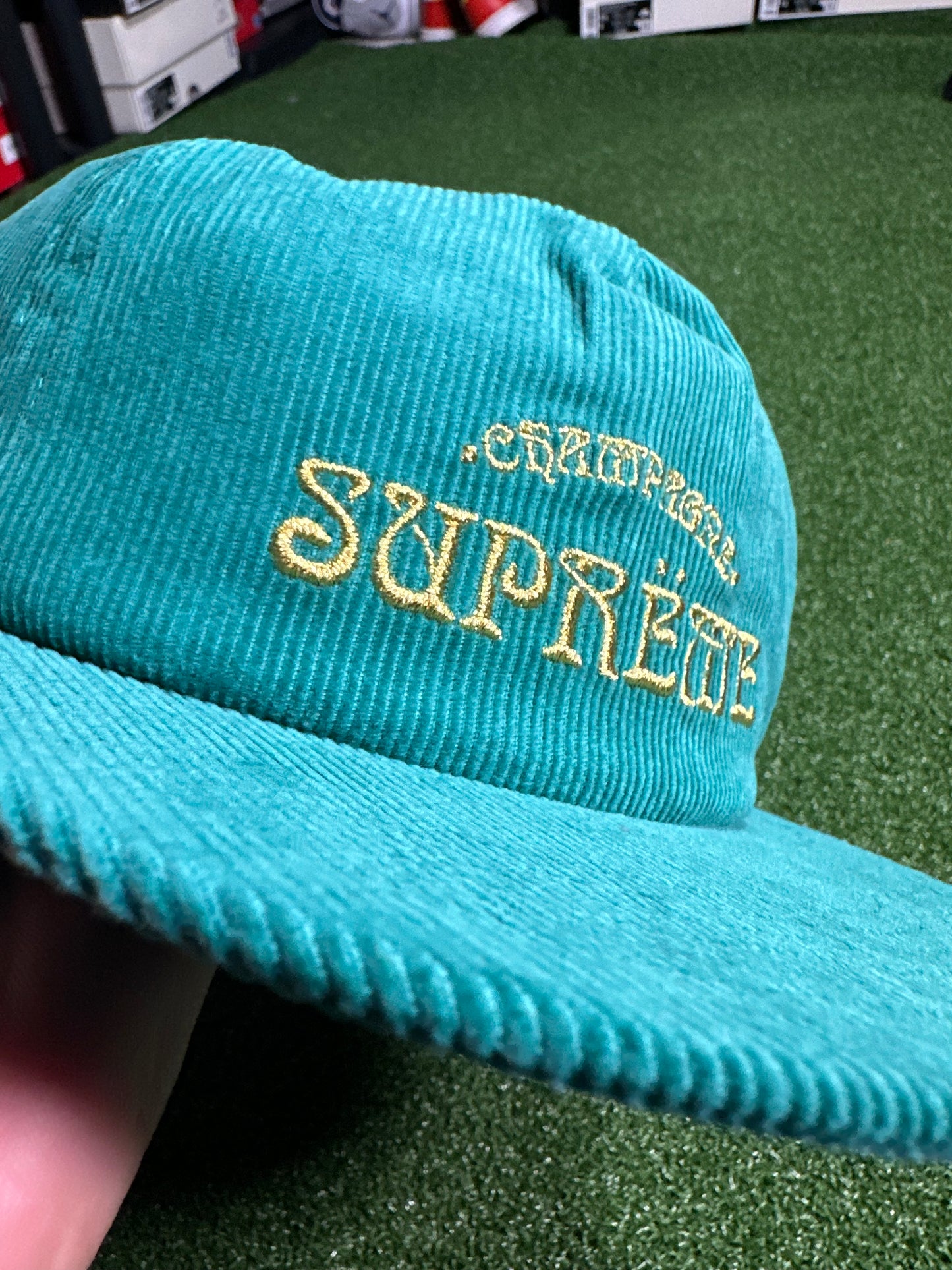 Supreme Champagne Corduroy 5-Panel Green