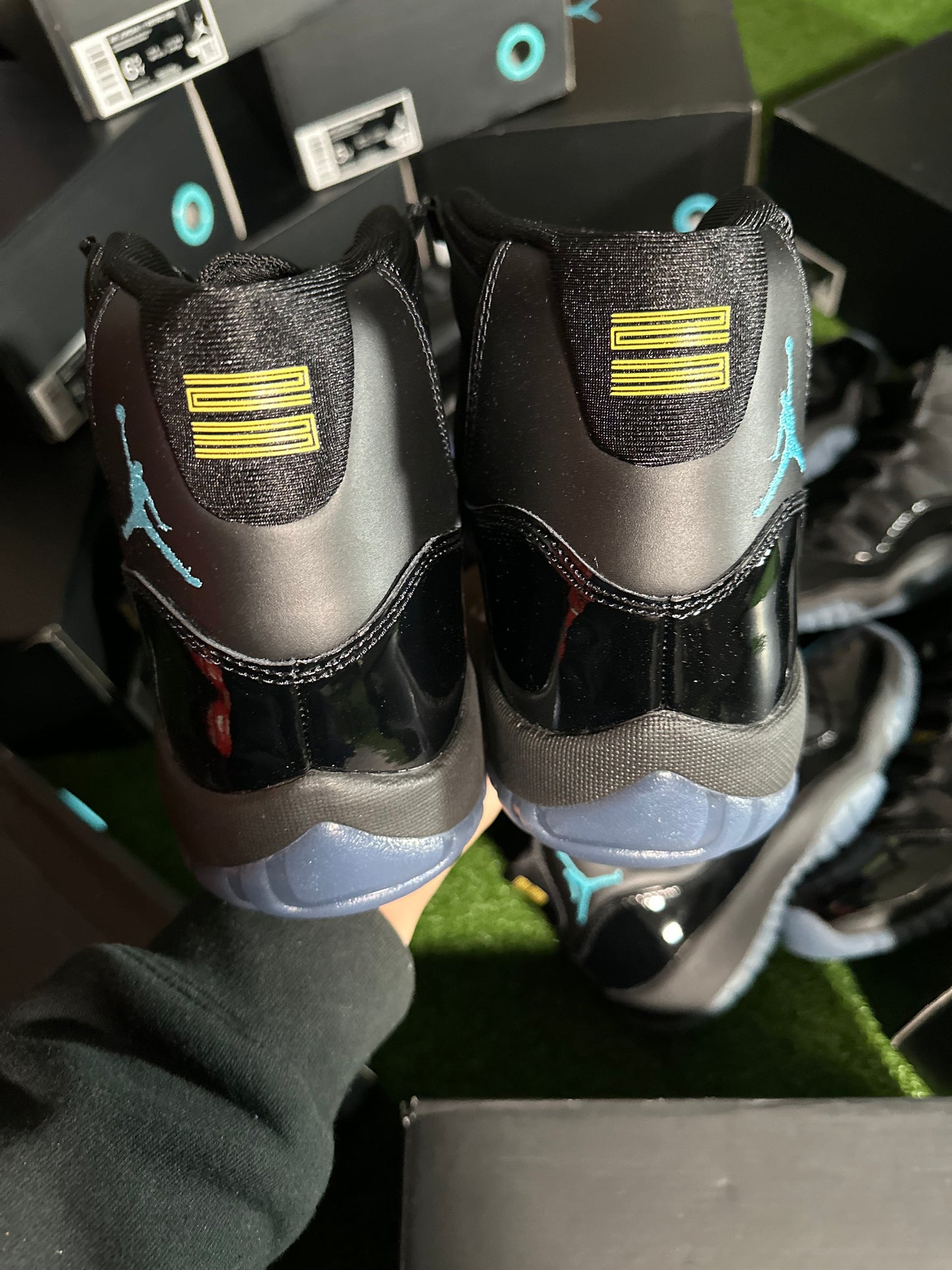 Jordan 11 Gamma Blue Heel Detail