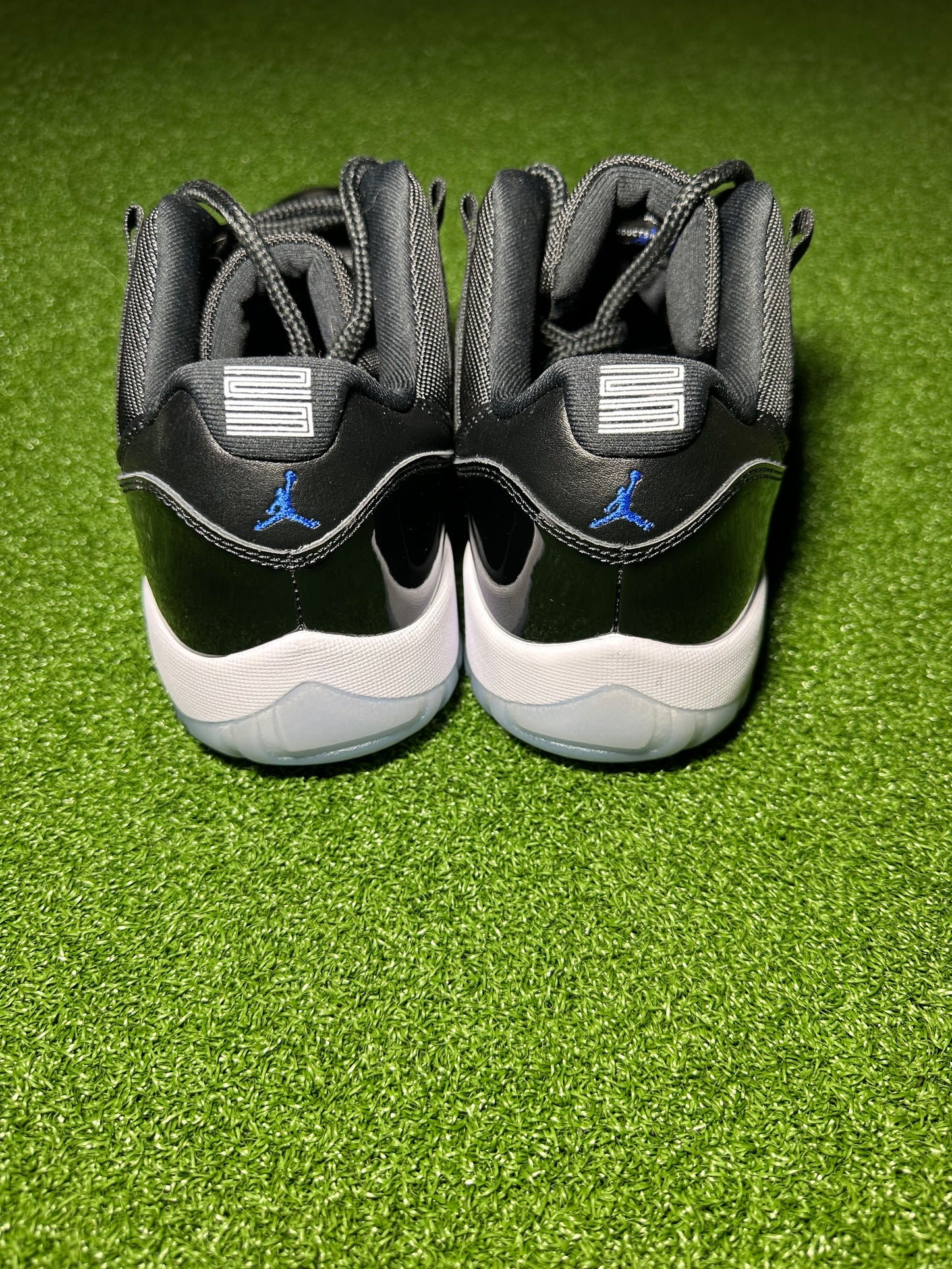 Jordan 11 Low Space Jam Patent Leather Detail