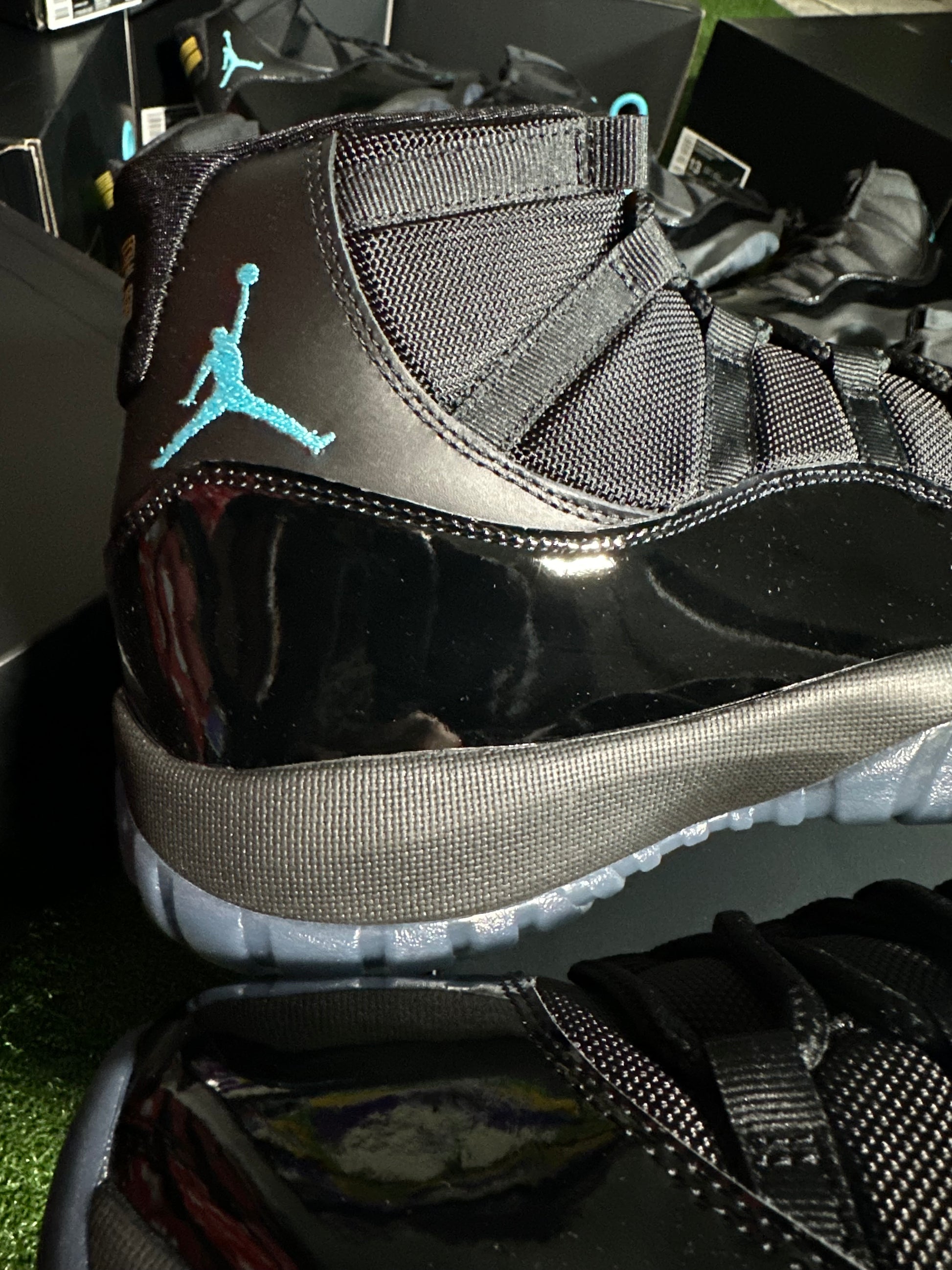 Jordan 11 Retro Gamma Blue 2025 Close Up on Logo