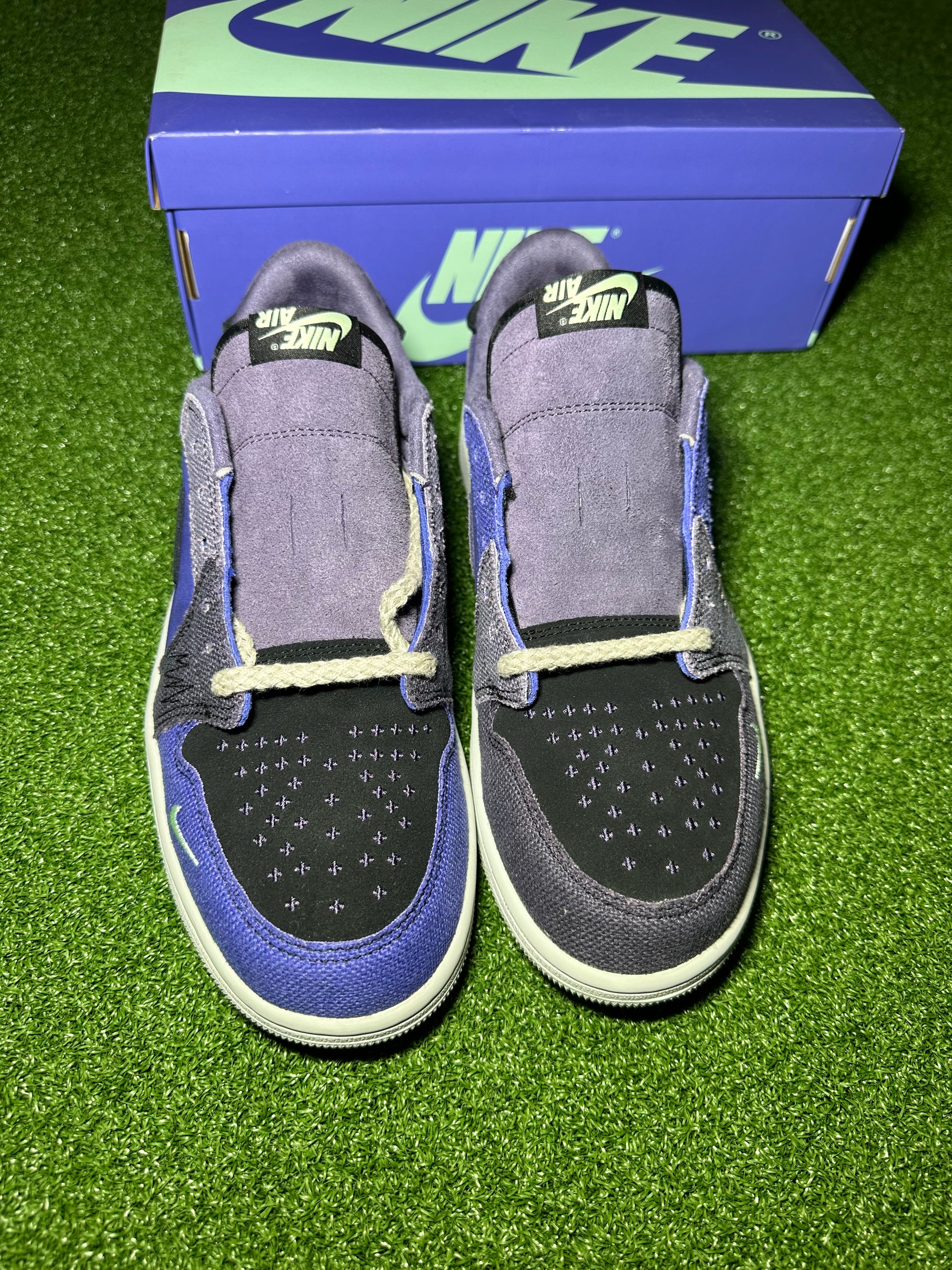Jordan 1 Low OG Zion Voodoo Stitched Detail Front