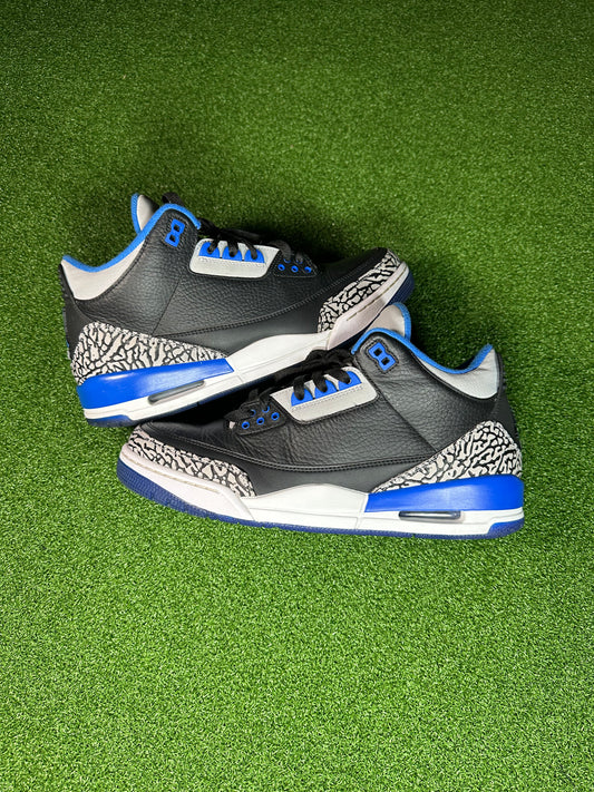 Jordan 3 Retro Sport Blue Side View