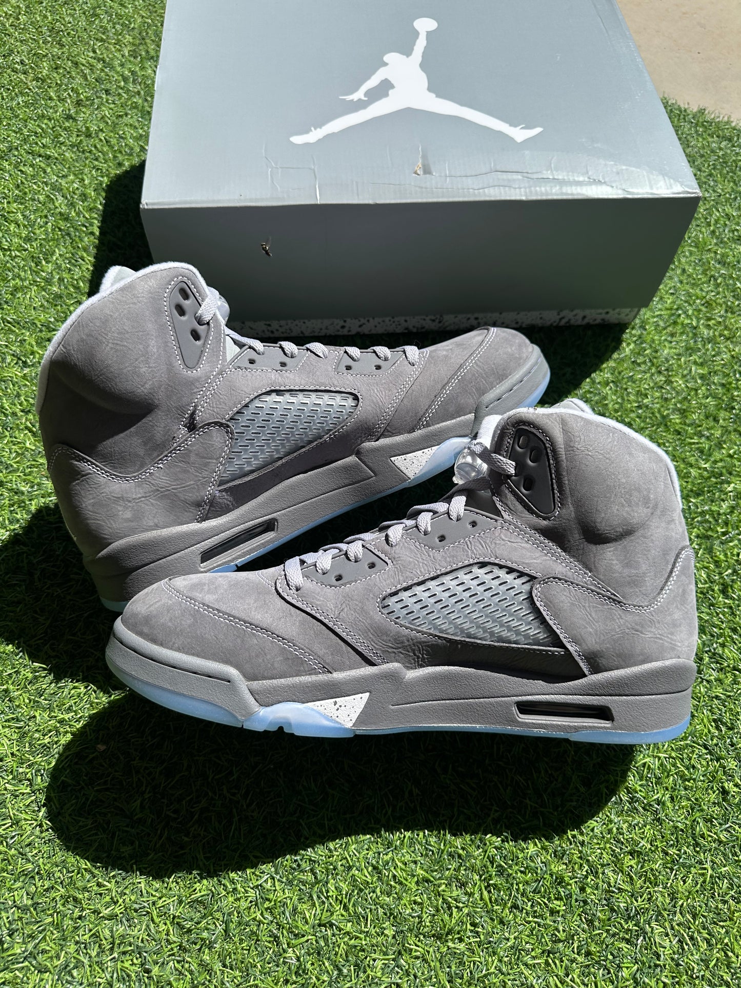 Jordan 5 Wolf Grey Inside View