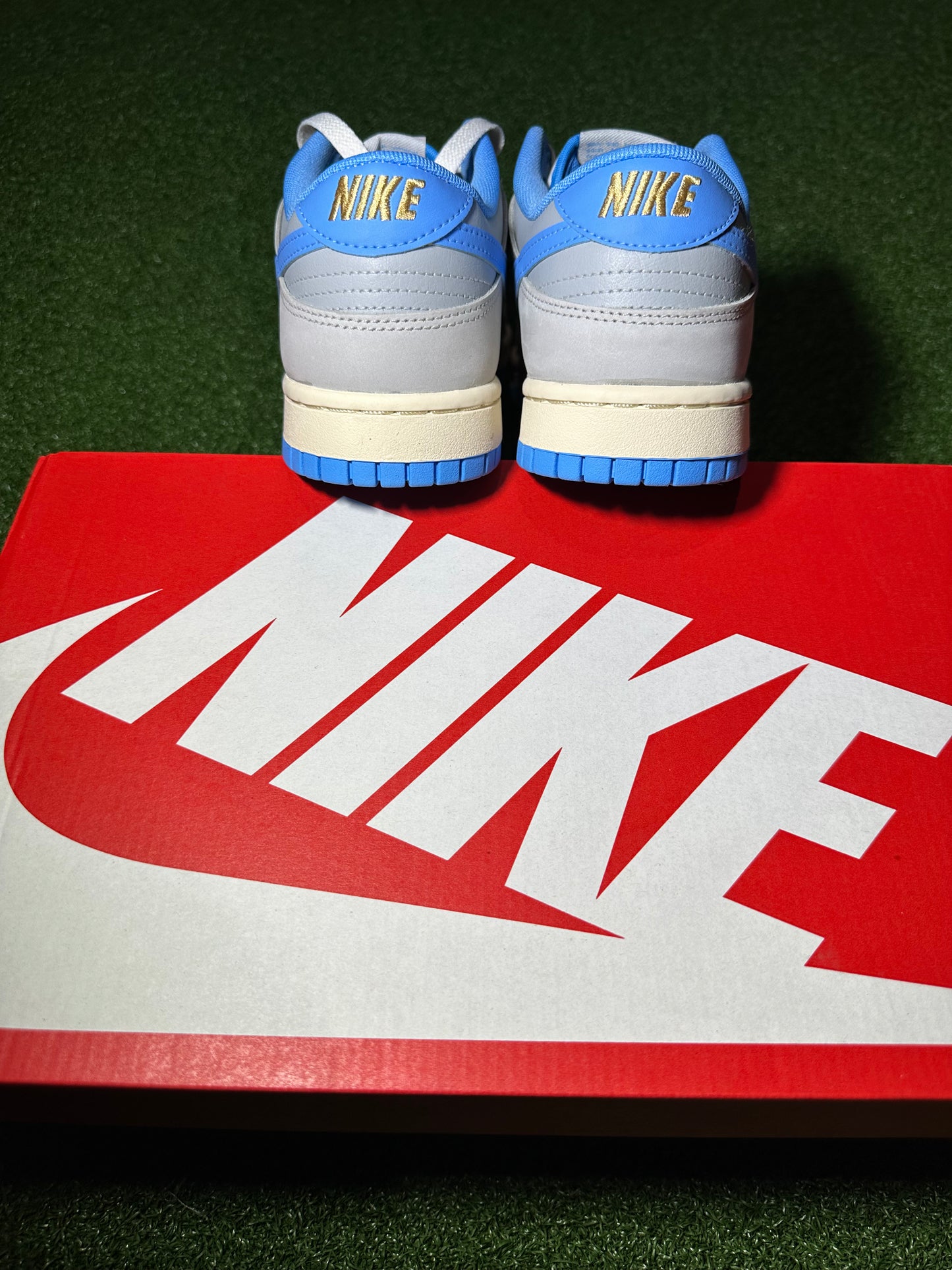 Nike Dunk Low Athletic Department University Blue Heel View