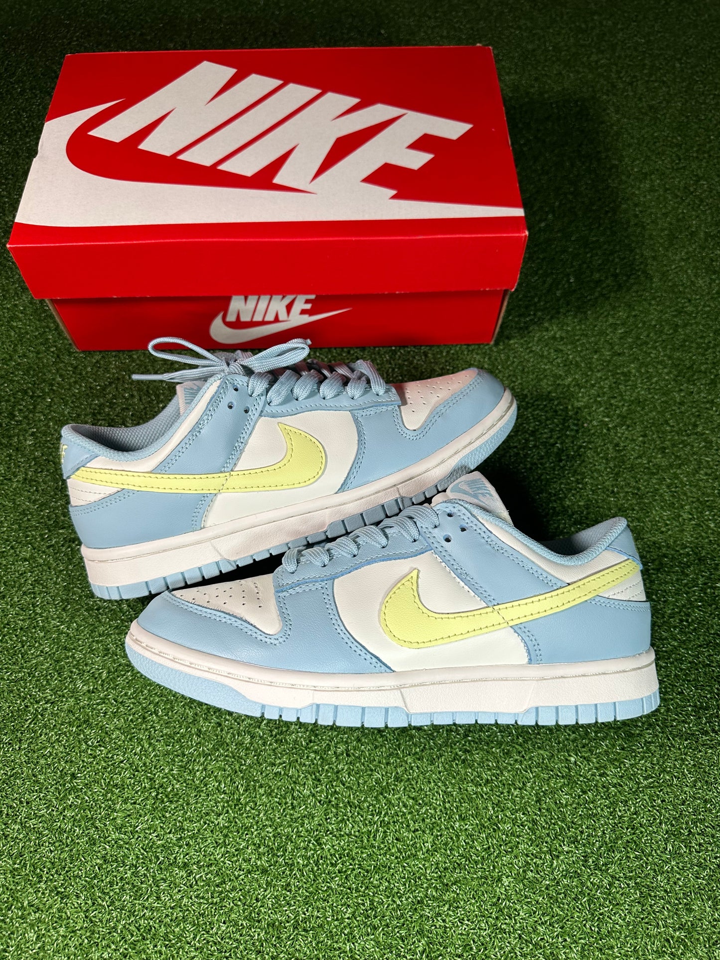 Nike Dunk Low Ocean Bliss Citron Tint Women Side View