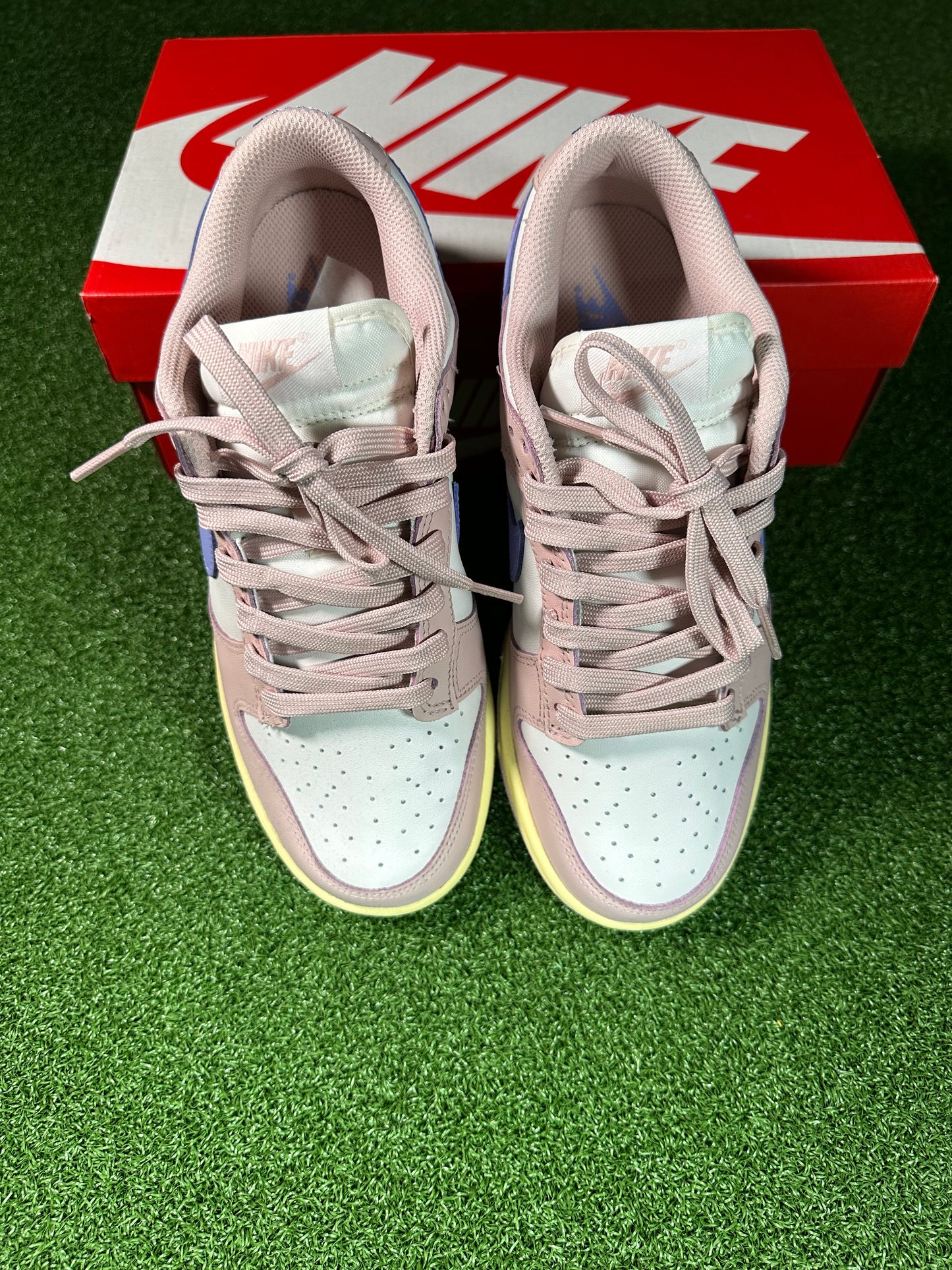 Nike Dunk Low Pink Oxford Leather Detail