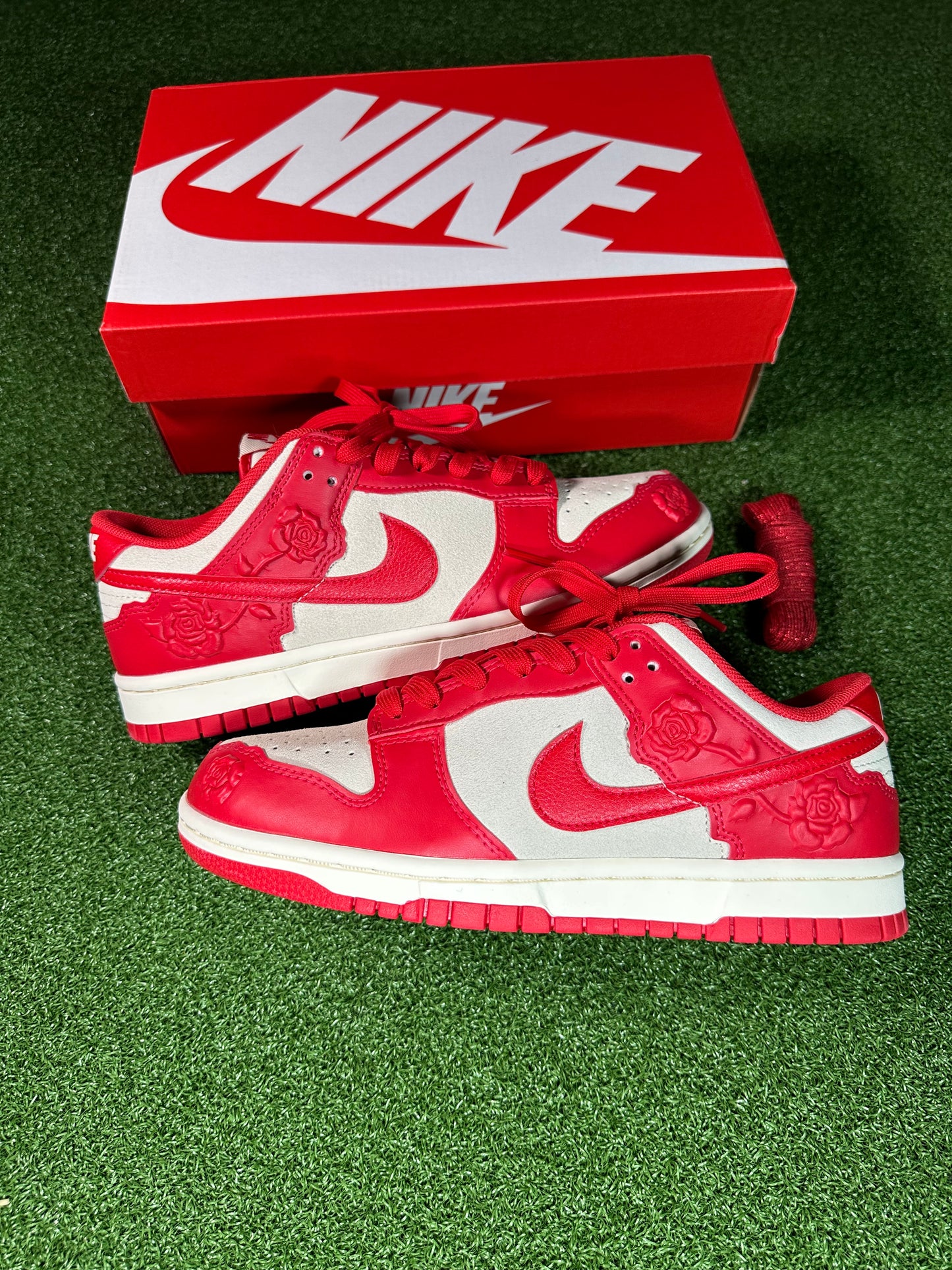 Nike Dunk Low Red Roses Womens Side View