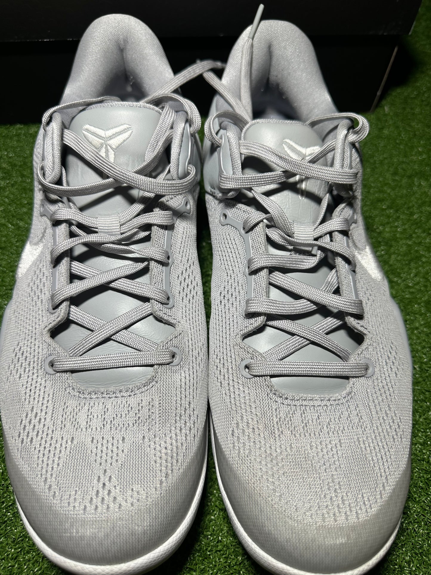 Nike Kobe 8 Protro Wolf Grey Top View Close Up