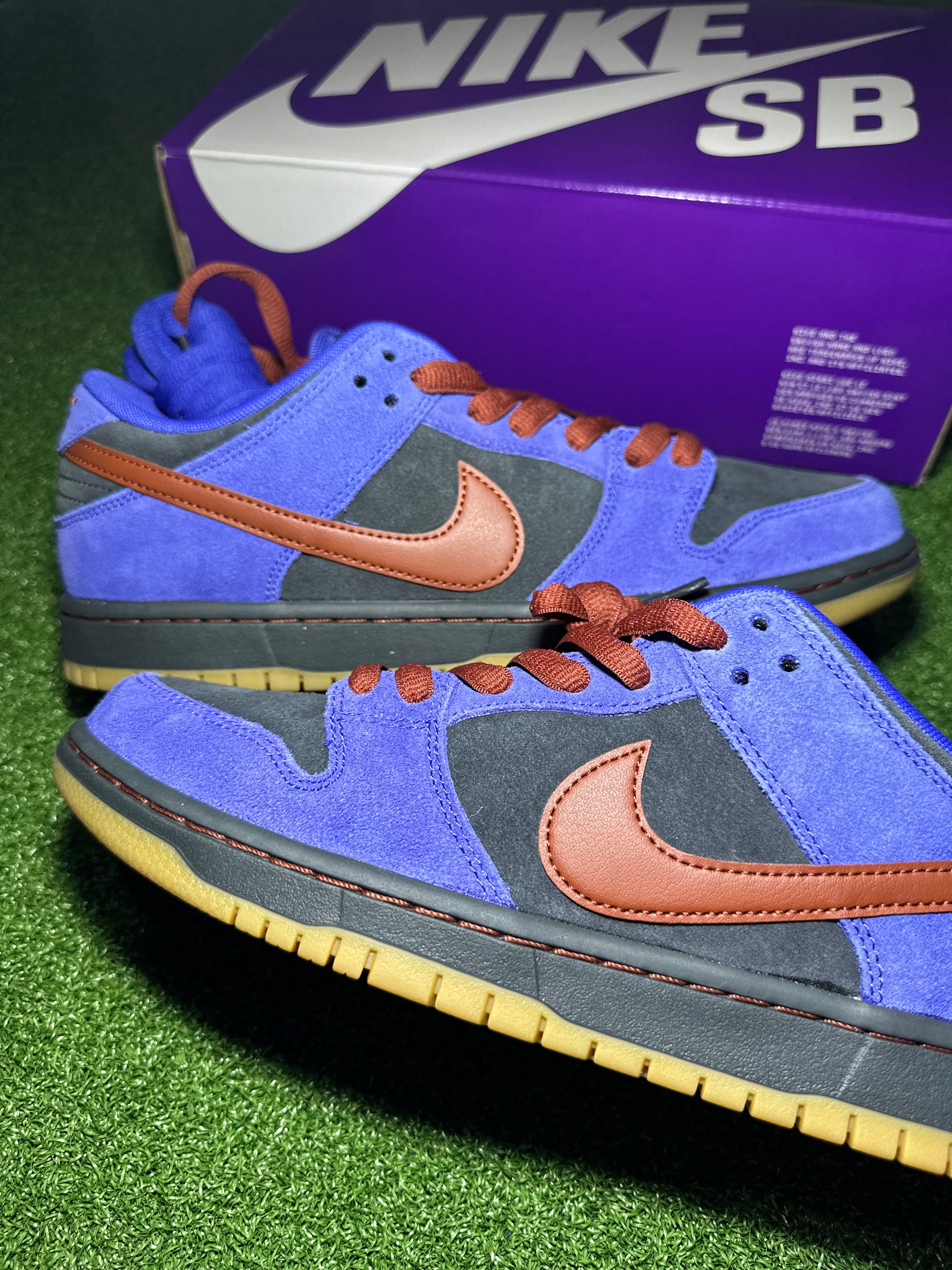 Nike SB Dunk Low Persian Violet Leather Close Up