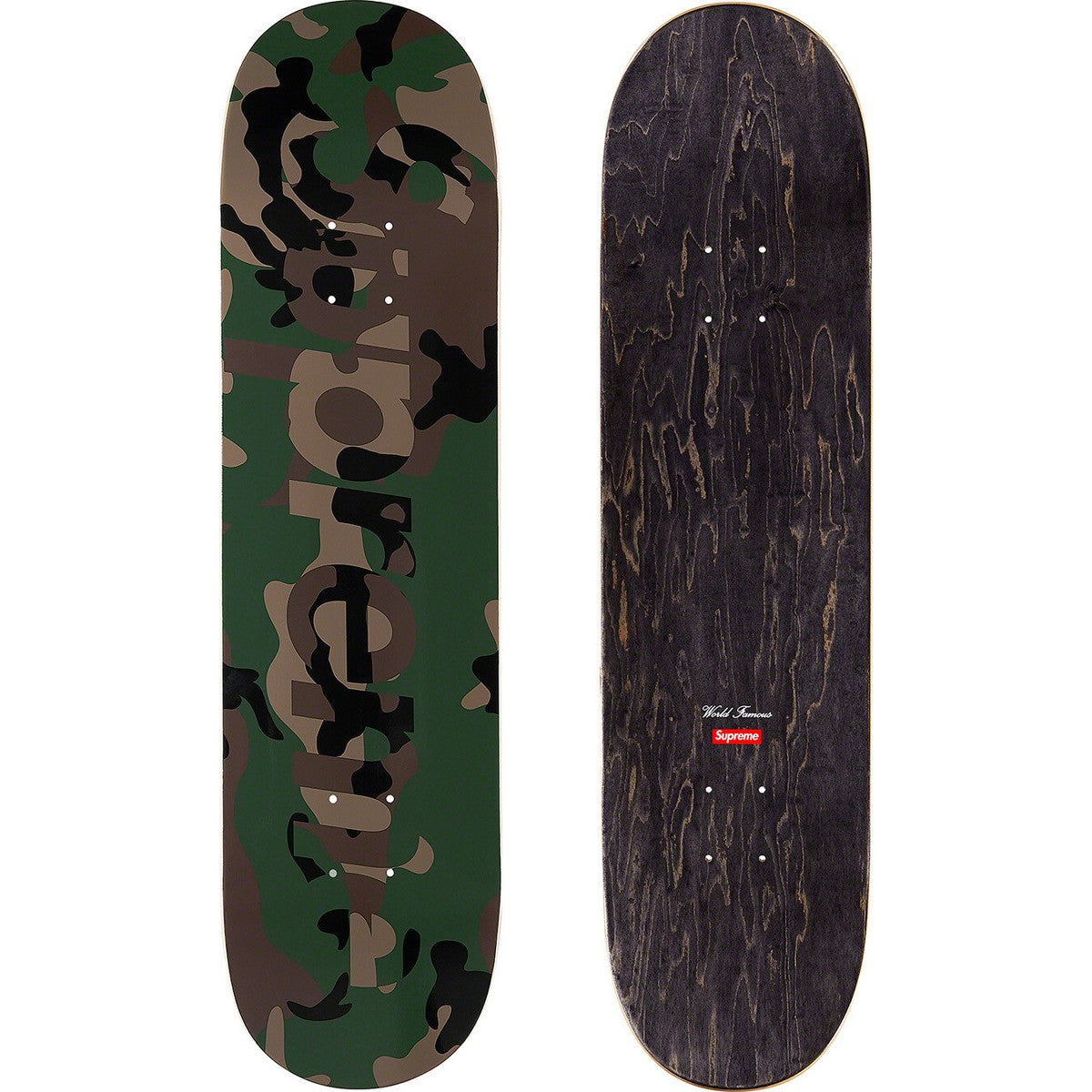 Supreme Green Camo Logo Skateboard Deck