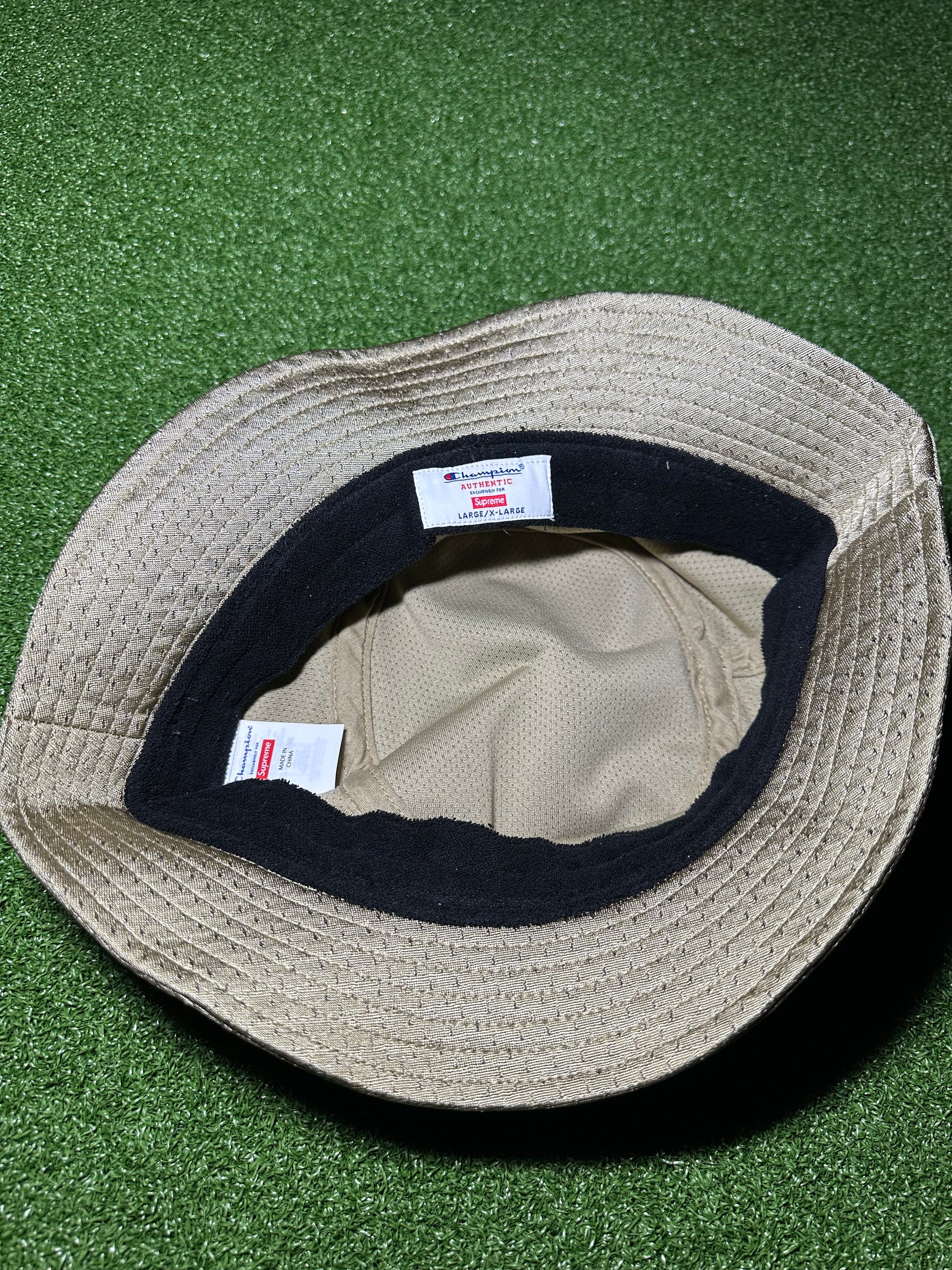 Supreme Tan Mesh Bucket Hat Streetwear