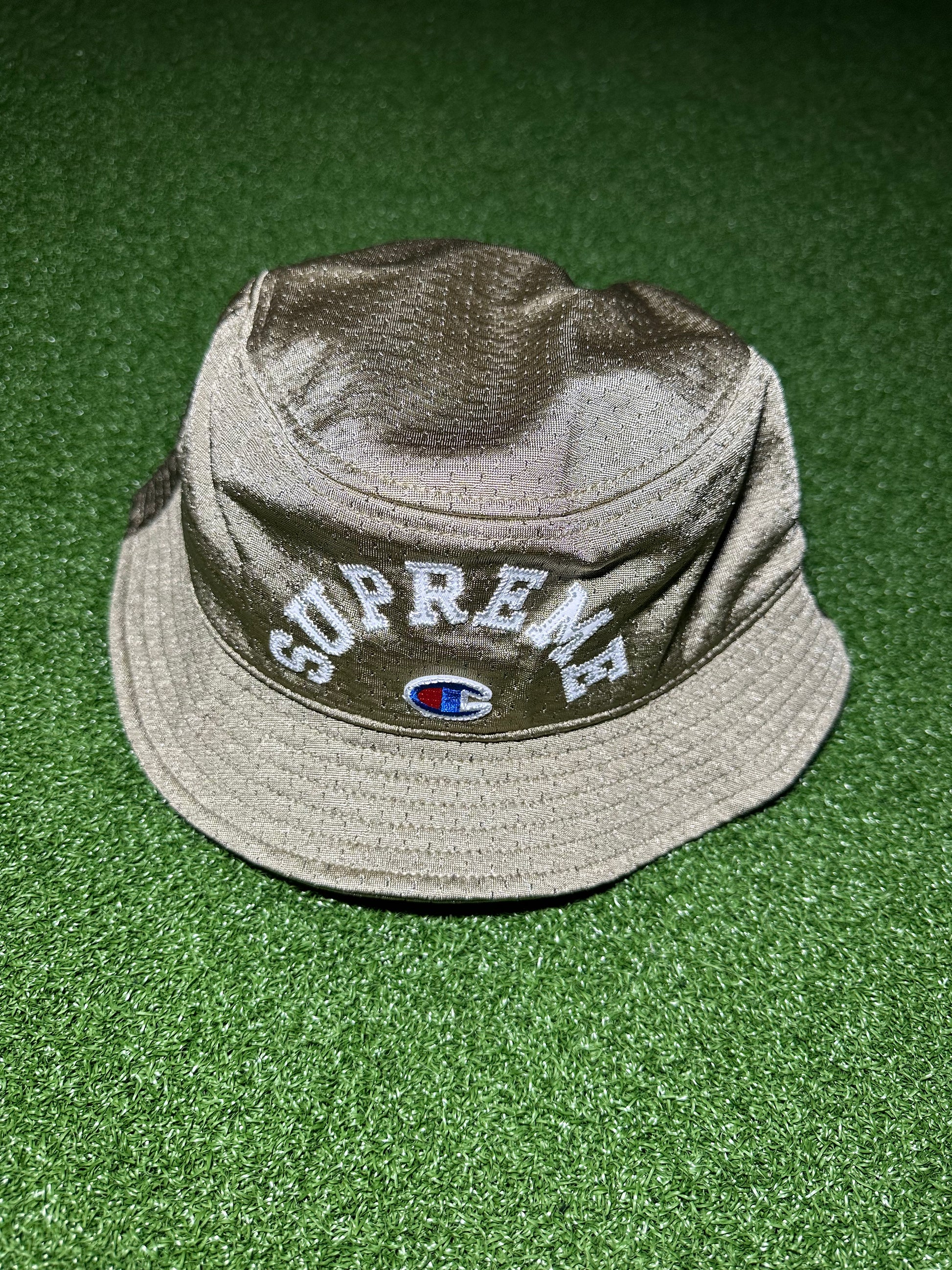 Supreme x Champion Mesh Crusher Hat Detail